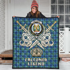 Falconer Tartan Crest Legend Gold Royal Premium Quilt