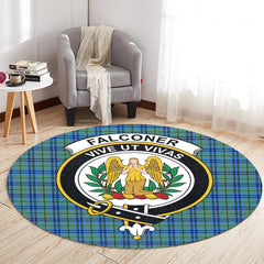 Falconer Tartan Crest Round Rug