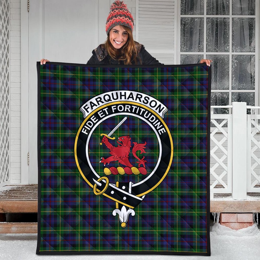 Farquharson Tartan Crest Quilt