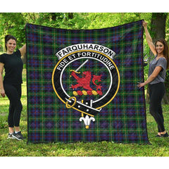 Farquharson Tartan Crest Quilt