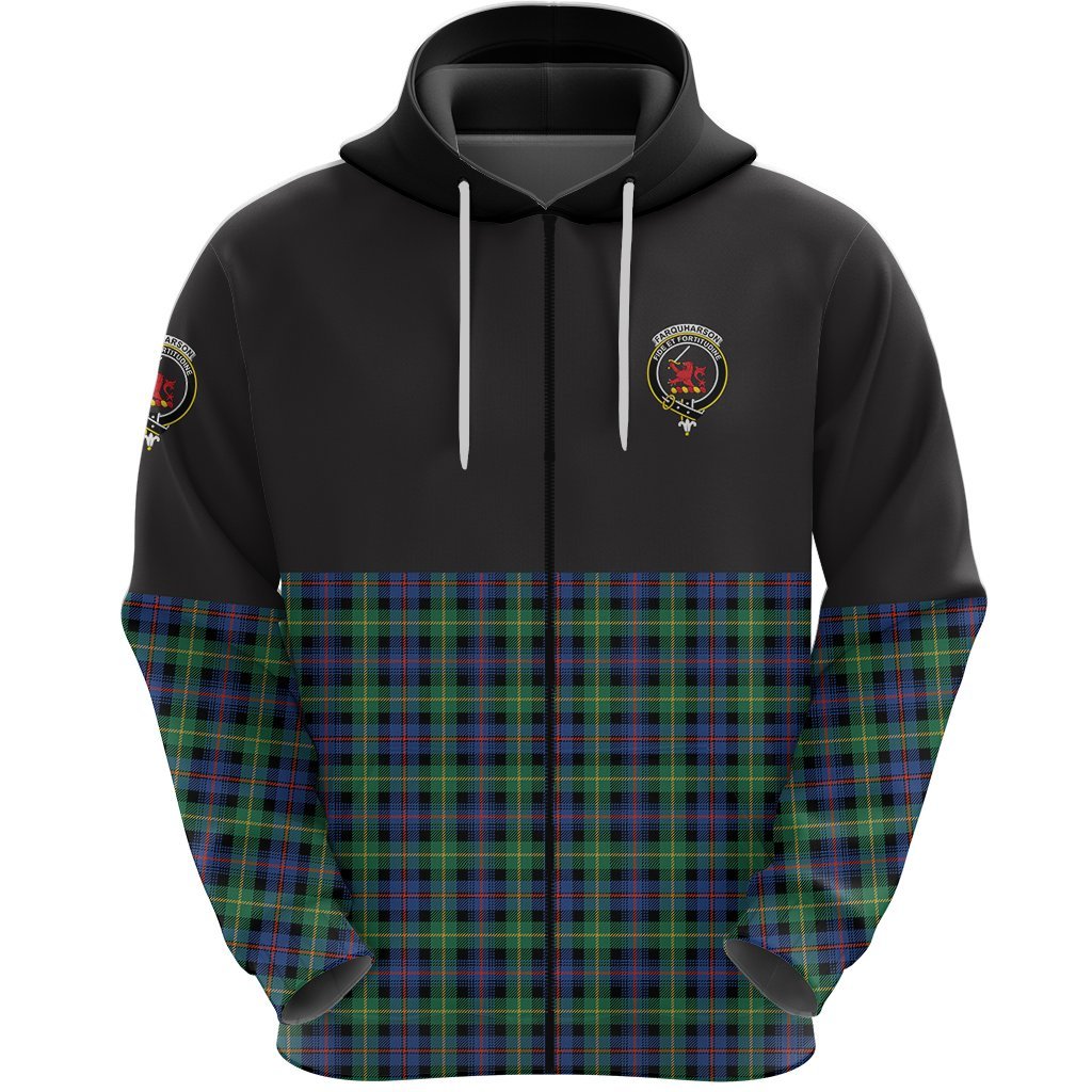 Farquharson Ancient Clan Half Of Tartan Zipper Hoodie