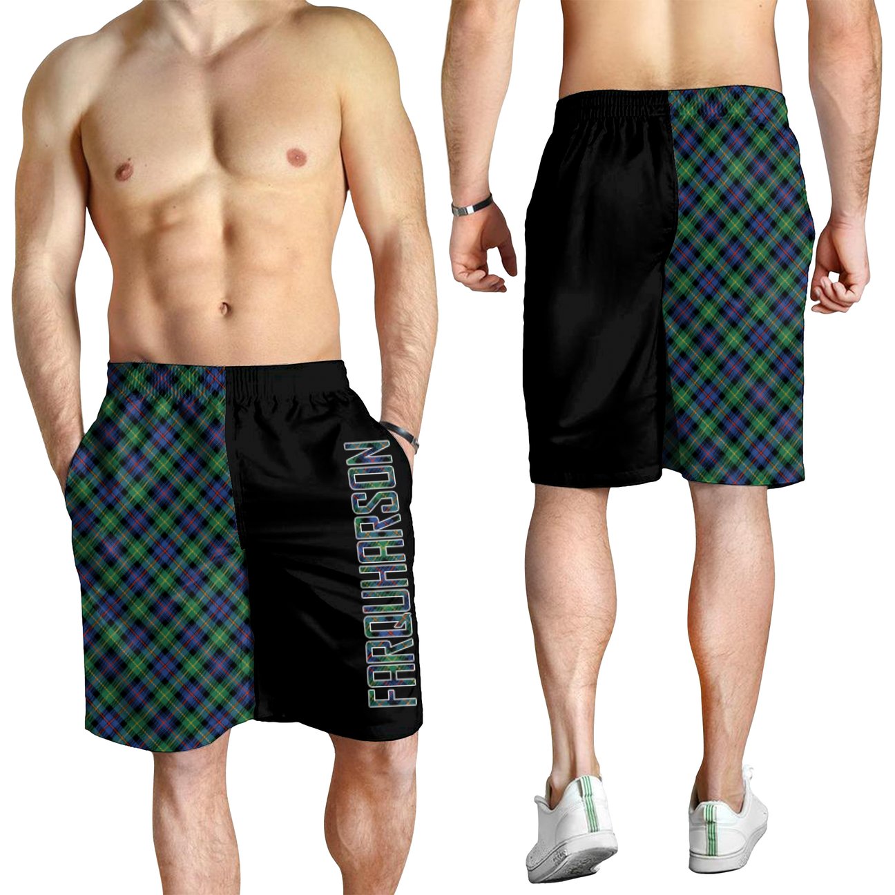 Farquharson Ancient Tartan Crest Men's Short - Cross Style