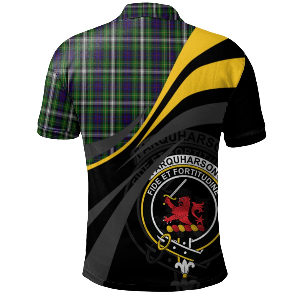 Farquharson Dress Tartan Polo Shirt - Royal Coat Of Arms Style