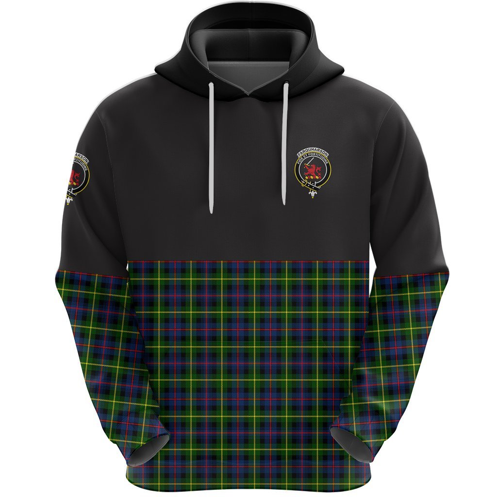 Farquharson Modern Clan Half Of Tartan Hoodie
