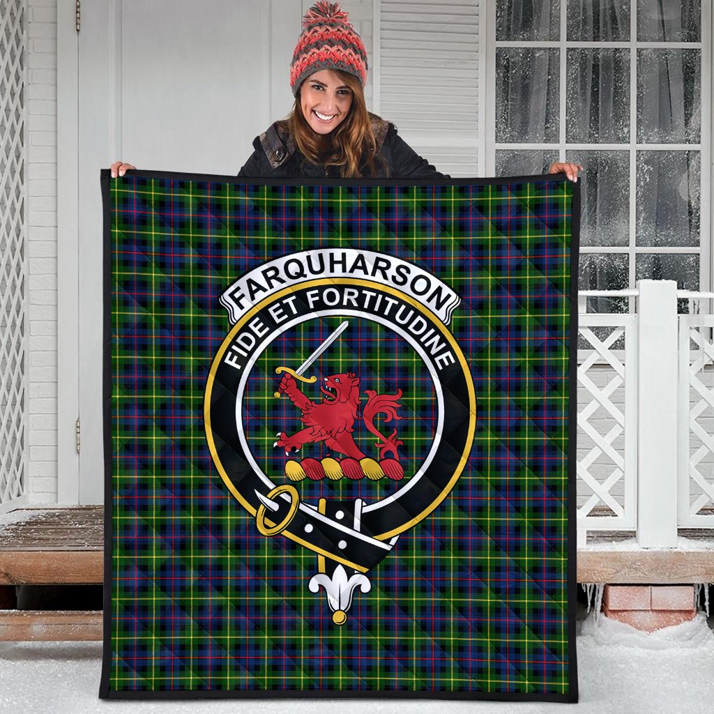 Farquharson Modern Tartan Crest Quilt