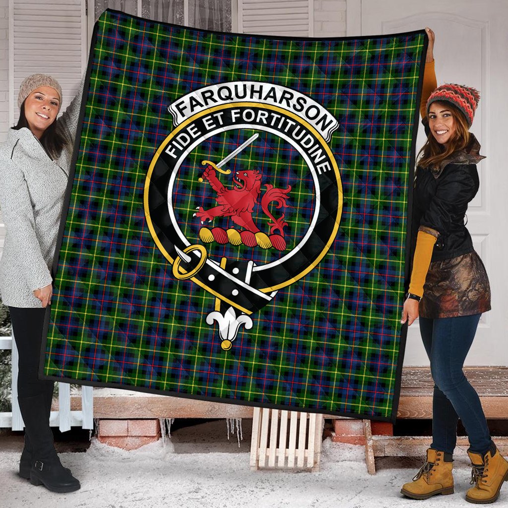 Farquharson Modern Tartan Crest Quilt
