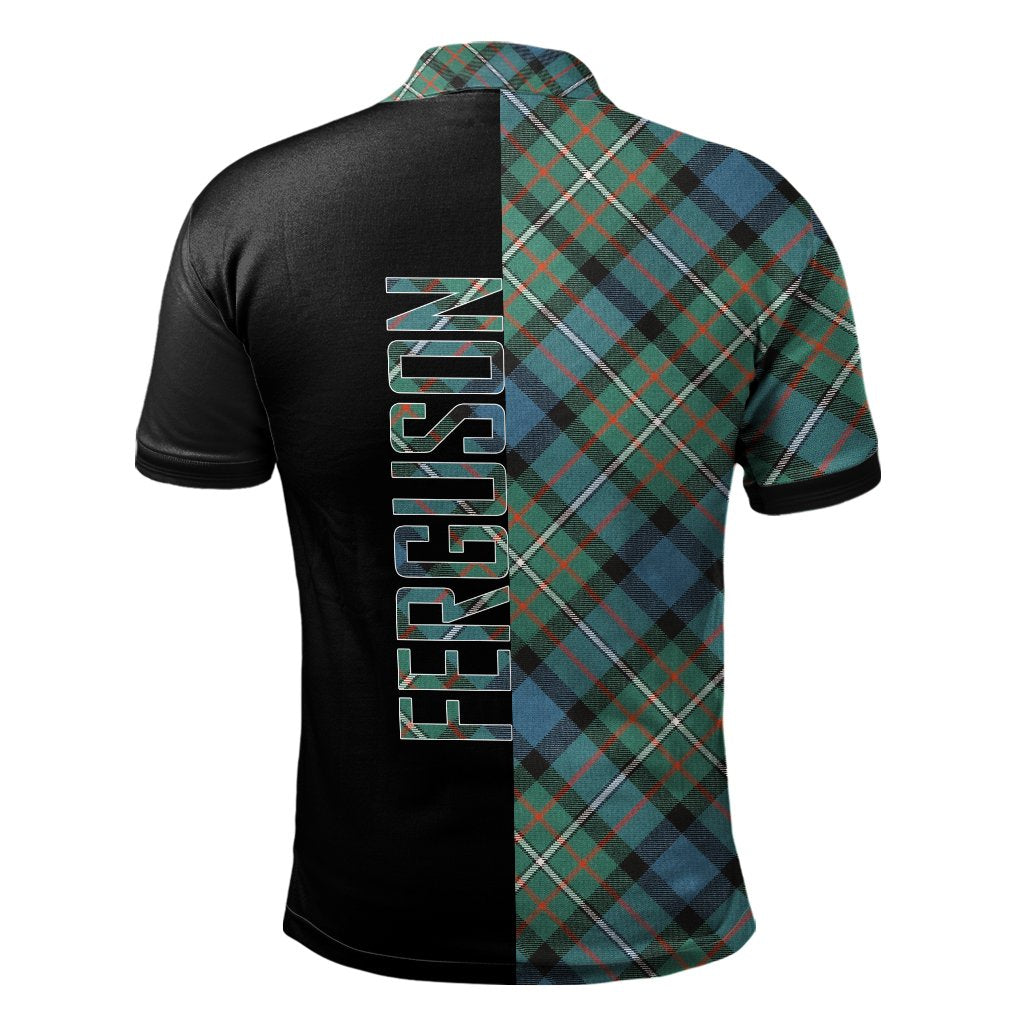Ferguson Ancient Tartan Polo Shirt Half of Me - Cross Style