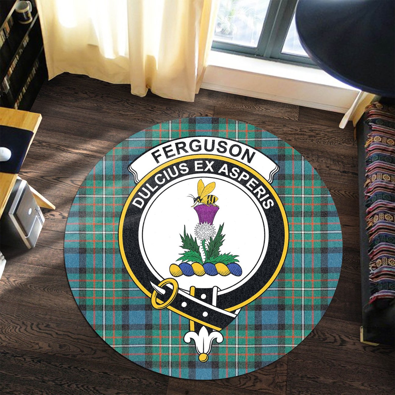 Ferguson Ancient Tartan Crest Round Rug