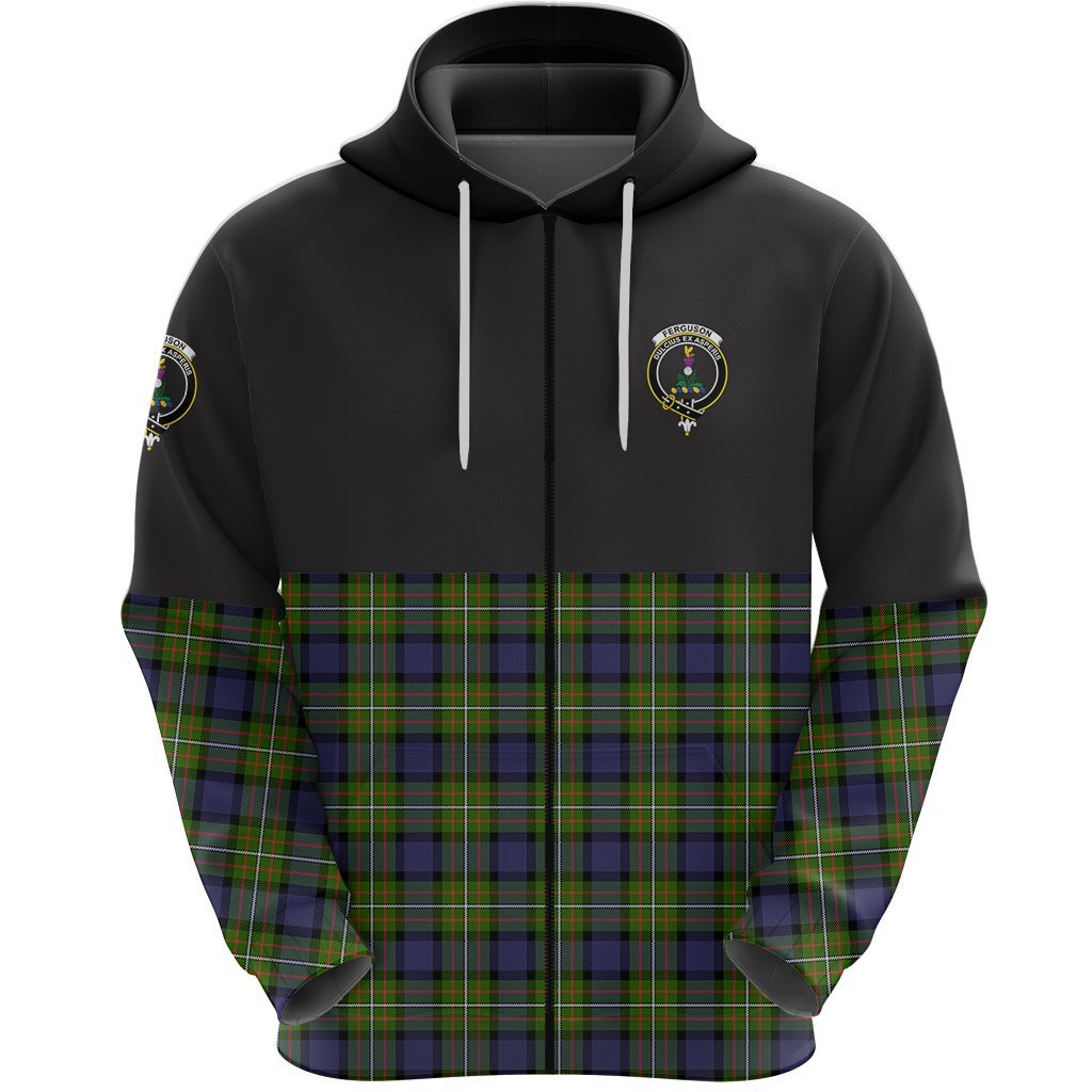 Ferguson Modern Clan Half Of Tartan Zipper Hoodie