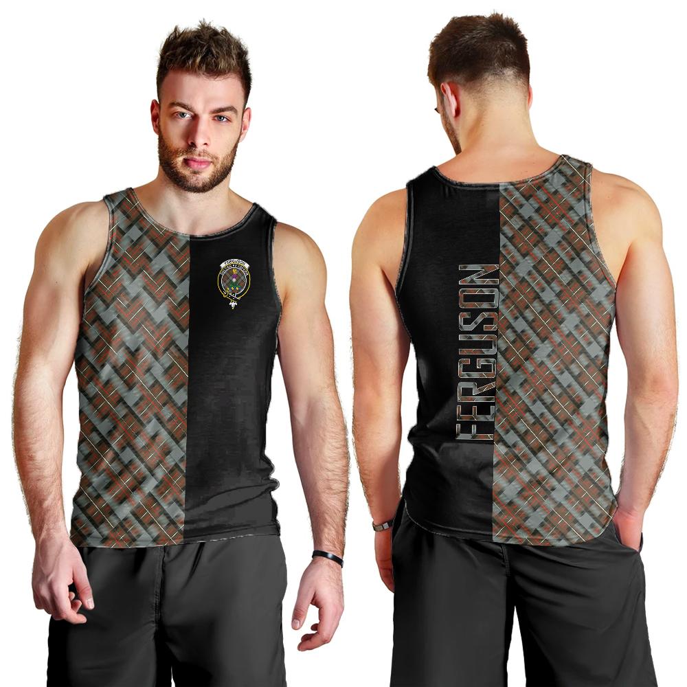 Ferguson Weathered Tartan Crest Men's Tank Top - Cross Style