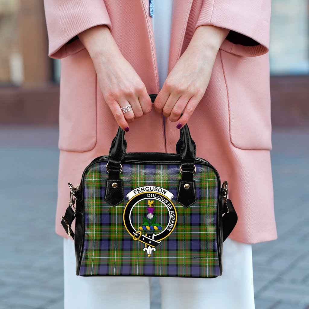 Fergusson Modern Tartan Crest Shoulder Handbags