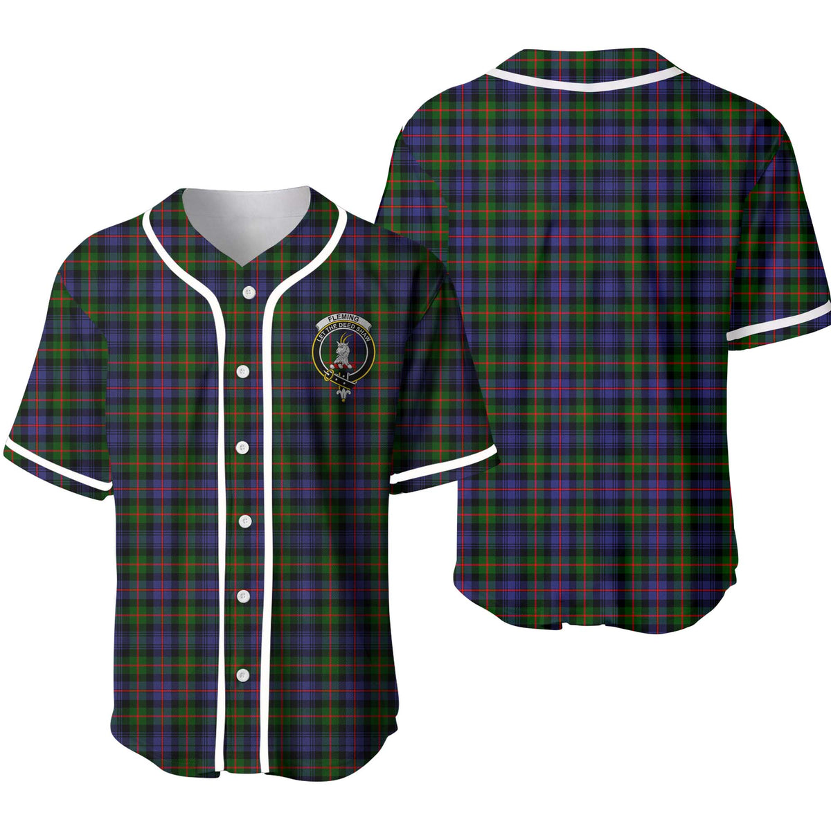 Fleming Tartan Unisex Baseball Jersey