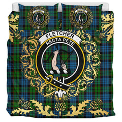 Fletcher 02 Tartan Crest Bedding Set - Golden Thistle Style