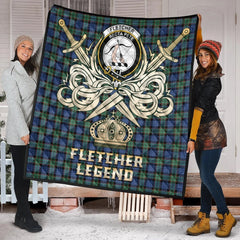 Fletcher Ancient Tartan Crest Legend Gold Royal Premium Quilt