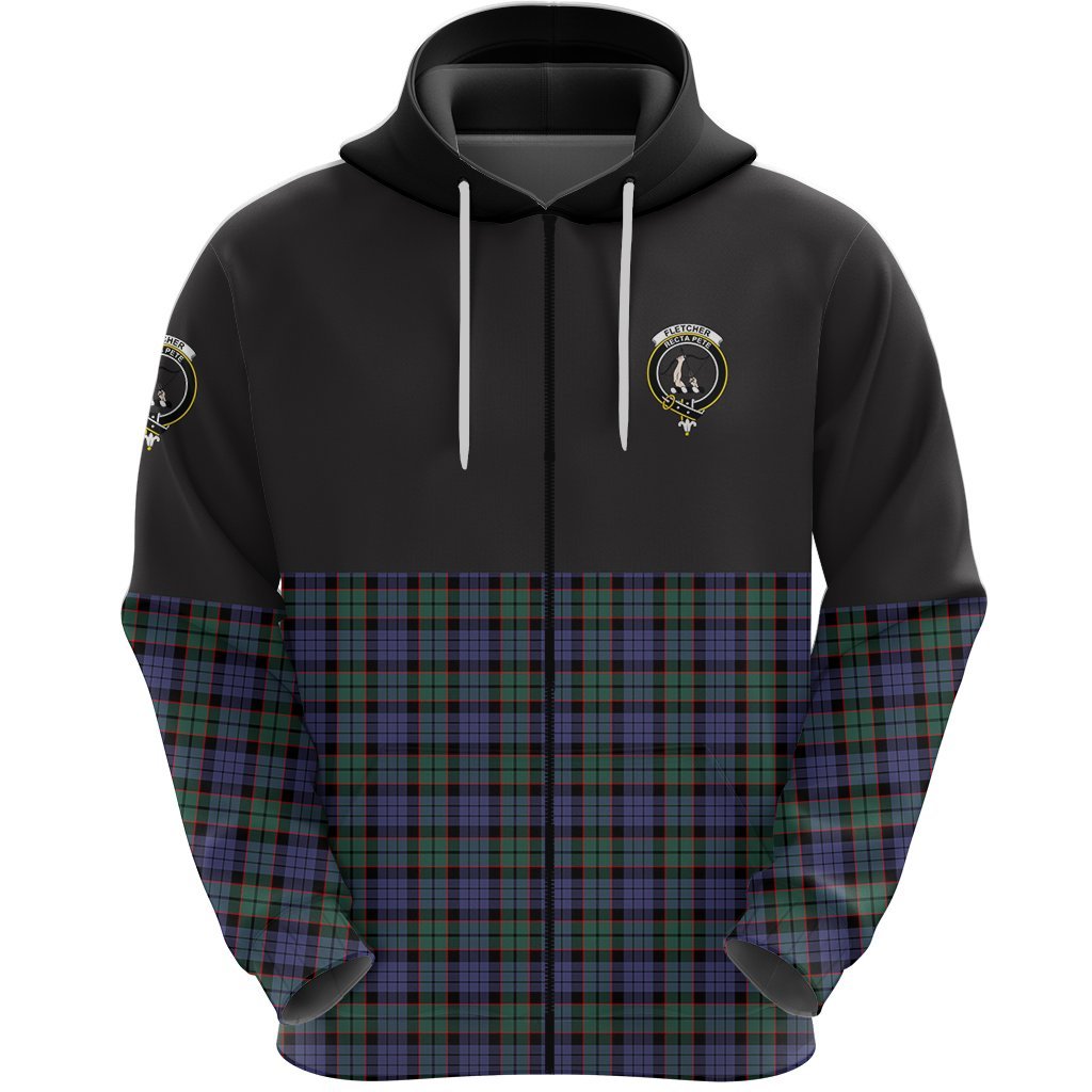 Fletcher Modern Clan Half Of Tartan Zipper Hoodie