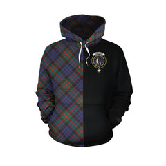 Fletcher of Dunans Tartan Hoodie Half of Me - Cross Style