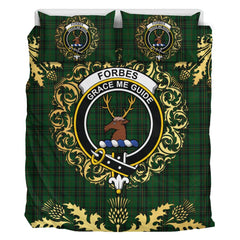 Forbes - 1842 Tartan Crest Bedding Set - Golden Thistle Style