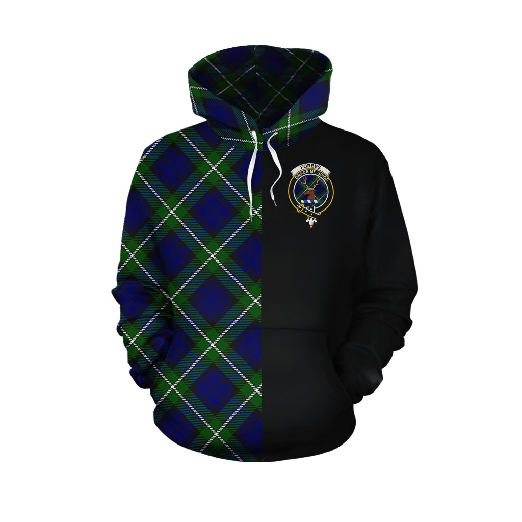 Forbes Modern Tartan Hoodie Half of Me - Cross Style
