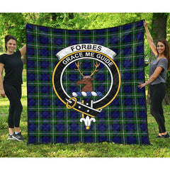 Forbes Modern Tartan Crest Quilt