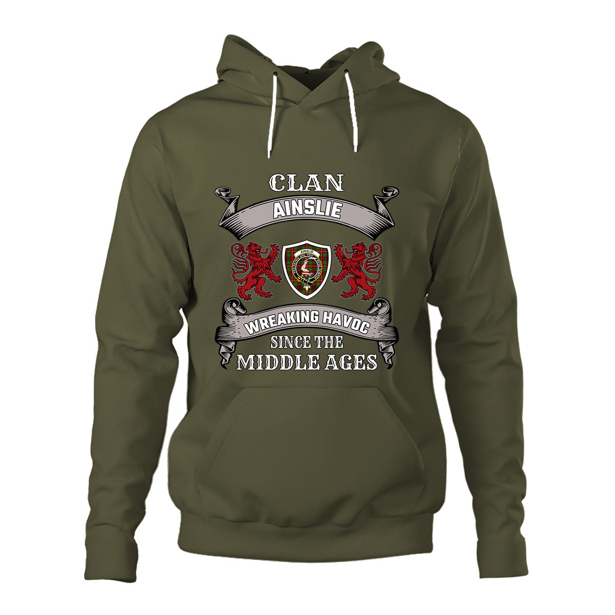 Ainslie Family Tartan - 2D Unisex Hoodie