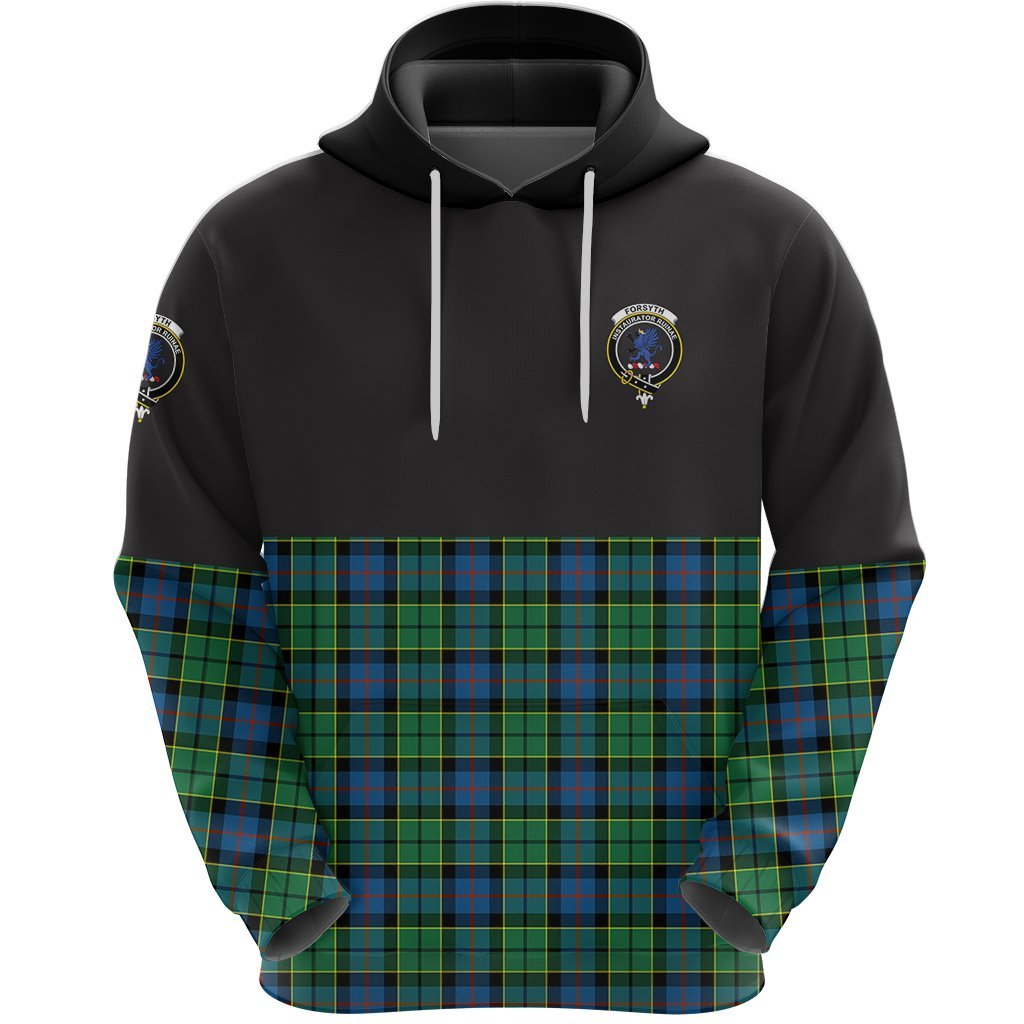 Forsyth Ancient Clan Half Of Tartan Hoodie