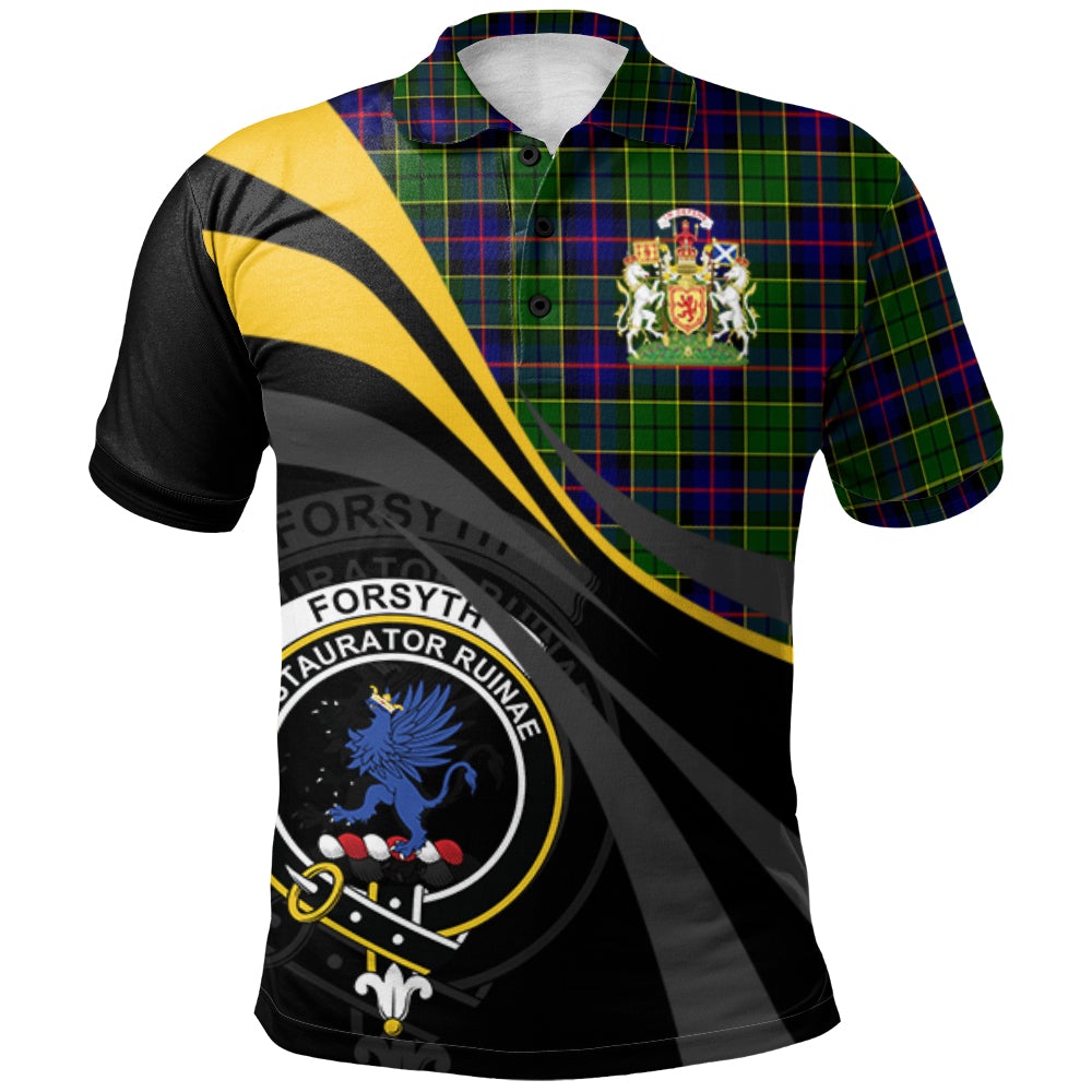 Forsyth Modern Tartan Polo Shirt - Royal Coat Of Arms Style