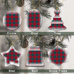 Fotheringham Tartan Christmas Ceramic Ornament - Snow Style