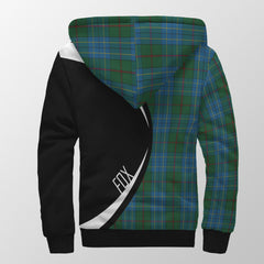 Fox Hunting Tartan Crest Sherpa Hoodie - Circle Style