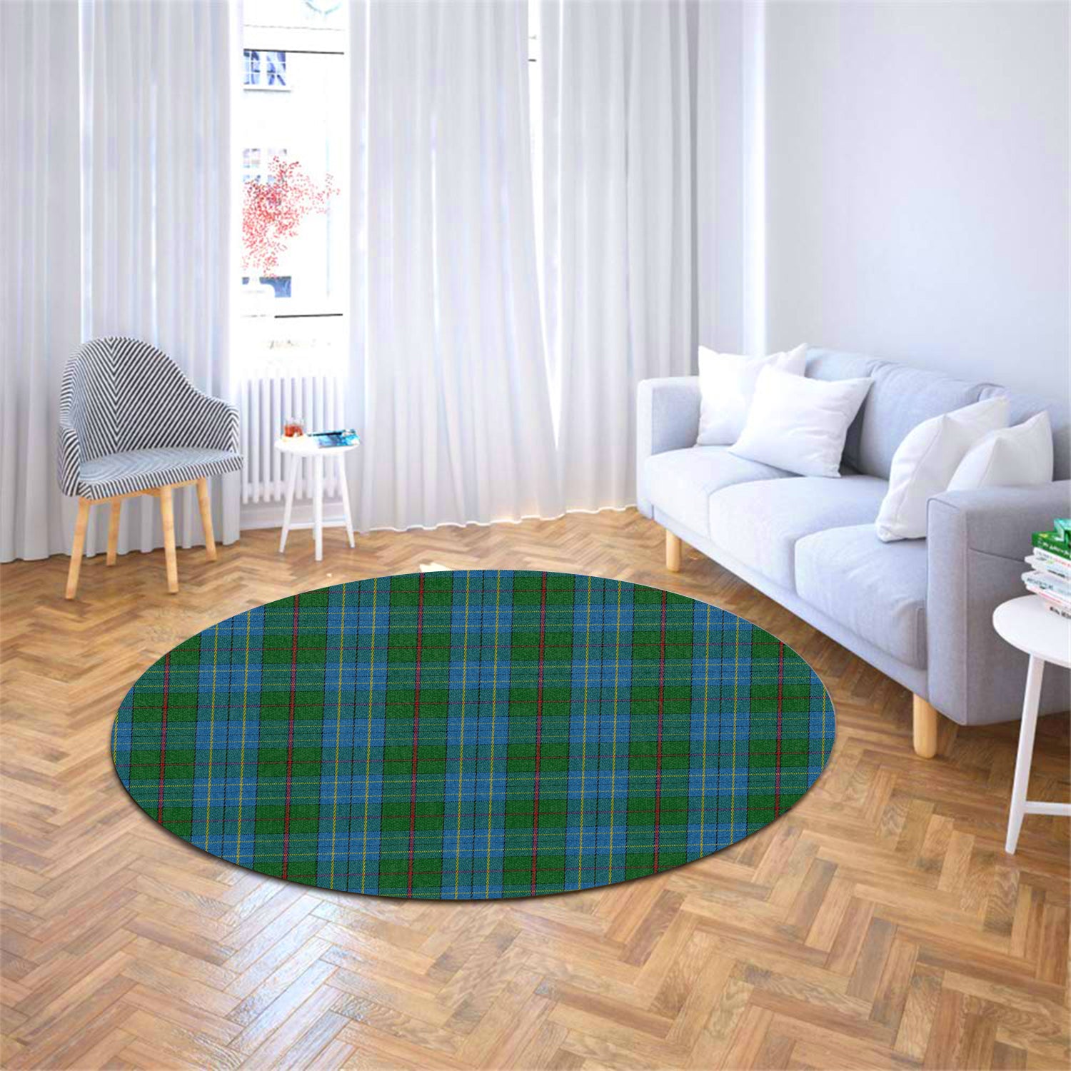 Fox Hunting Tartan Round Rug