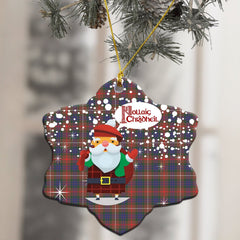 Fraser Hunting Modern Tartan Christmas Ceramic Ornament - Santa Style