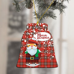Fraser Weathered Tartan Christmas Ceramic Ornament - Santa Style