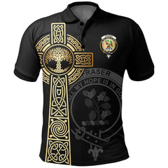 Fraser Clan Unisex Polo Shirt - Celtic Tree Of Life