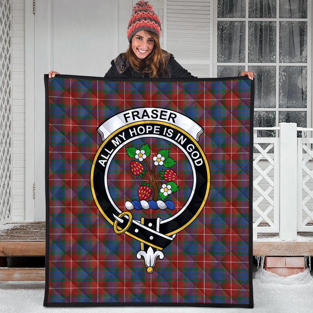Fraser Ancient Tartan Crest Quilt