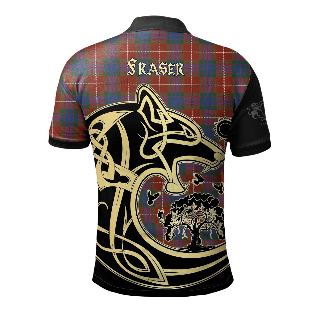 Fraser Ancient Tartan Polo Shirt Viking Wolf