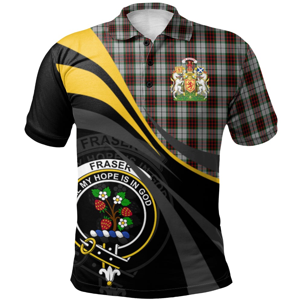 Fraser Dress Tartan Polo Shirt - Royal Coat Of Arms Style