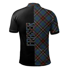 Fraser Hunting Ancient Tartan Polo Shirt Half of Me - Cross Style