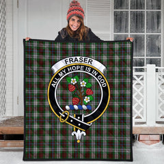 Fraser Hunting Dress Tartan Crest Quilt