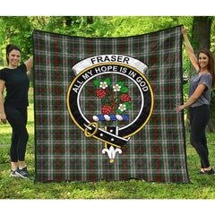 Fraser Hunting Dress Tartan Crest Quilt
