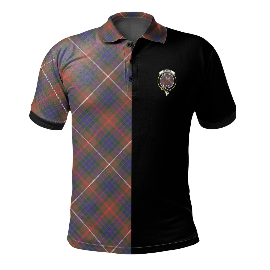 Fraser Hunting Modern Tartan Polo Shirt Half of Me - Cross Style