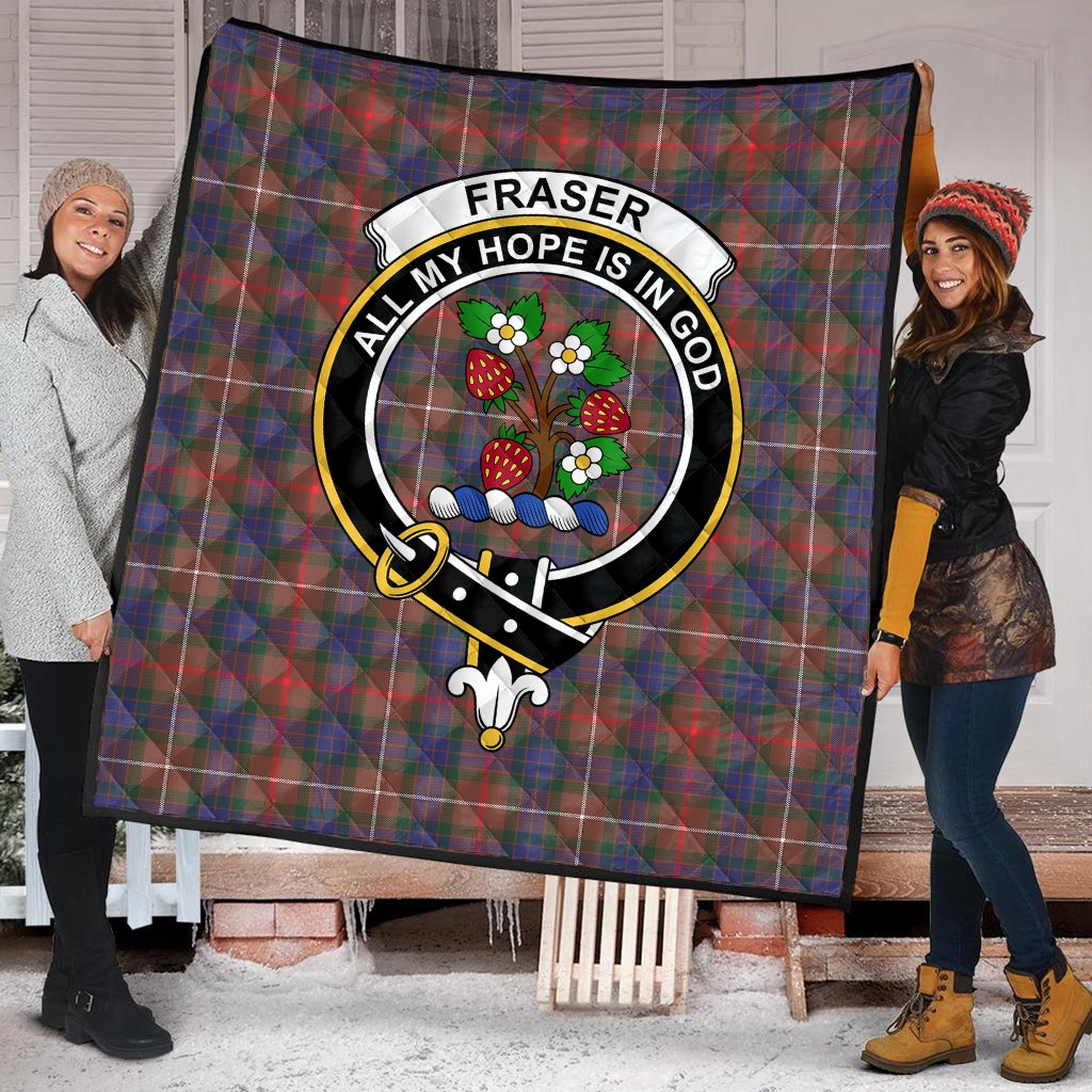 Fraser Hunting Modern Tartan Crest Quilt