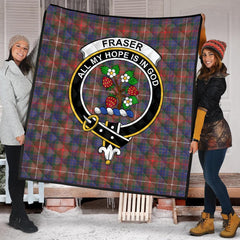 Fraser Hunting Modern Tartan Crest Quilt