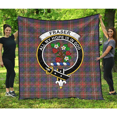 Fraser Hunting Modern Tartan Crest Quilt