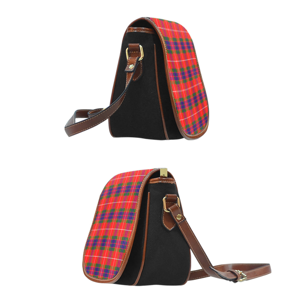 Fraser Modern Tartan Saddle Handbags