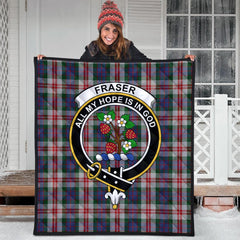Fraser Red Dress Tartan Crest Quilt