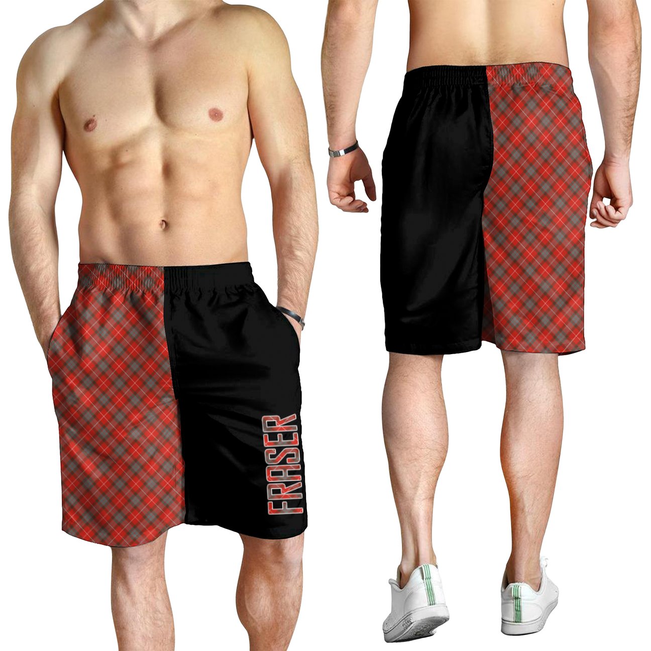 Fraser Weathered Tartan Crest Men's Short - Cross Style