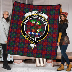 Fraser of Altyre Tartan Crest Quilt
