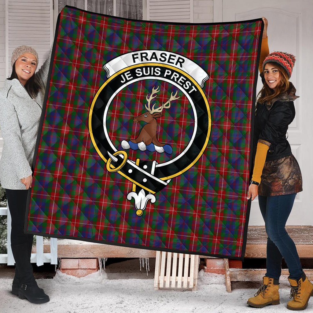 Fraser of Lovat Tartan Crest Quilt
