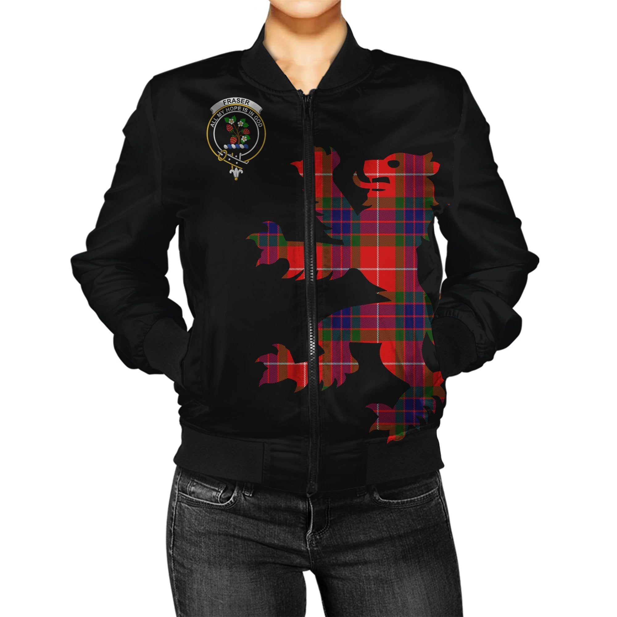 Fraser Tartan Bomber Jacket Lion & Thistle