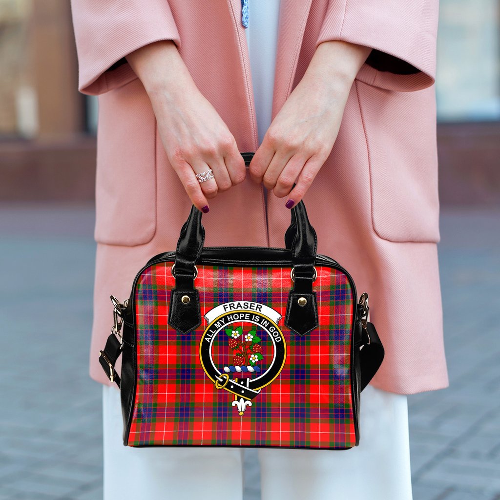 Fraser Modern Tartan Crest Shoulder Handbags