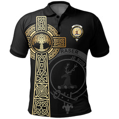 Fraser (of Lovat) Clan Unisex Polo Shirt - Celtic Tree Of Life